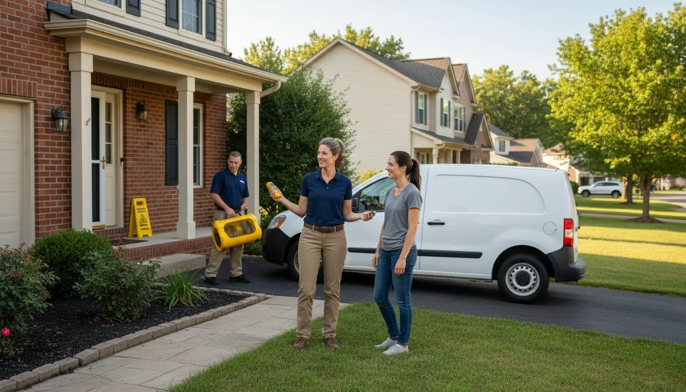 Residential water damage restoration in Hornbeck, LA
